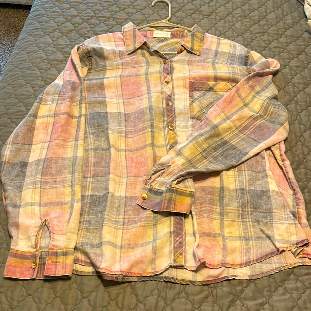 Multi-colored flannel, never worn